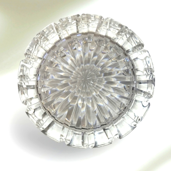 Vintage Lead Crystal Bohemian Glass Ashtray - Picture 4 of 6